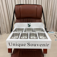 Plateau de service portable personnalisé avec logo SMOOTH, boîte de présentation alimentaire, boîte à tiramisu pour événements, fêtes et traiteur