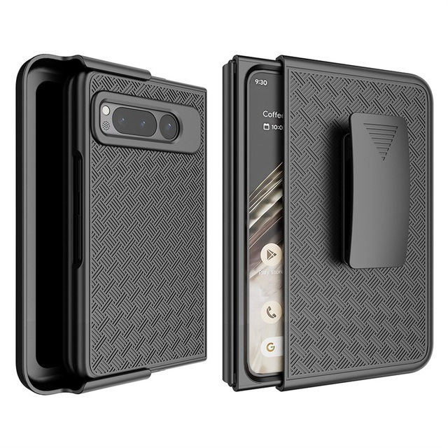 Rugged Heavy Duty Kickstand Swivel Belt Clip Holster Cell Phone Case For google pixel fold