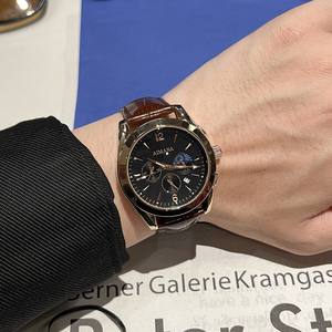 스위스 남성용 패션 쿼츠 시계 방수 발광 기능 차세대 AliExpress 트렌치 시계 학생 가죽 - Product Image 3