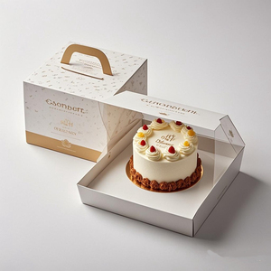 Scatola <span class=keywords><strong>per</strong></span> <span class=keywords><strong>Torte</strong></span> Personalizzabile in Cartone Riciclabile <span class=keywords><strong>per</strong></span> Alimenti con Finestra Stampata, Ideale <span class=keywords><strong>per</strong></span> Regali di Compleanno e Matrimonio - Product Image 4