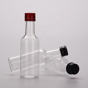 Biểu Tượng Tùy Chỉnh 50Ml Mini Nhựa Rum Whiskey Tequila Rượu Chai Với Nắp Cổ Dài Trong Suốt Pet Thực Phẩm Cấp Chai Bao Bì - Product Image 5