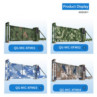 Portes de sécurité automatiques en aluminium Style camouflage de la jungle pour entrée appartement zone de camp terrain de chasse désert