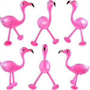 6 <span class=keywords><strong>d</strong></span>écorations de fête gonflables en forme de flamants roses - Accessoires gonflables en PVC de 22 pouces pour piscine, plage, luau et événements <span class=keywords><strong>d</strong></span>'anniversaire - Réutilisables - Product Image 1