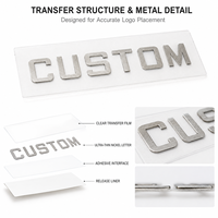 Stiker Logo Transfer Nikel Elektroformasi Ultra Tipis Kustom, Label Huruf Logam Perak Hitam untuk Kemasan Elektronik Seluler