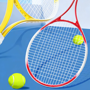 <span class=keywords><strong>Raqueta</strong></span> de Tenis de Fibra de Carbono de Alto Rendimiento con Red de Nailon, Marco Ligero y Duradero, Punto Dulce Luminoso para Potencia y Control - Product Image 1