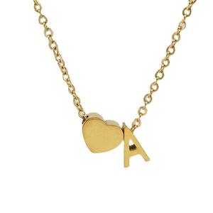 Collana con Ciondolo a Lettera in Oro 18k, Acciaio Inossidabile, Regolabile, Accessorio Gioiello da Donna, Idea Regalo - Product Image 5
