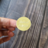 Autocollant adhésif en PVC et vinyle avec Logo personnalisé découpé, autocollant adhésif imprimé, papier épais en coton, feuille d'or slim, 45 cm
