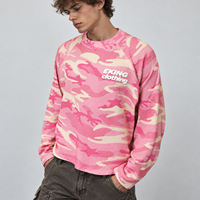 Chemises à manches longues en coton gaufré avec logo personnalisé et impression en relief, T-shirts gaufrés camouflage entièrement imprimés numériquement – Vente en gros