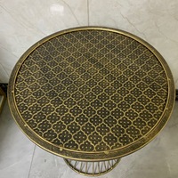 Table d'appoint industrielle en fer forgé style loft, table basse vintage bronze antique pour hôtel, restaurant, café, vente en gros commerciale - Offre Spéciale