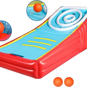 เกมบอลเป่าลม PVC ขนาด 125*56.5*53 นิ้ว พร้อมลูกบอลฟองน้ำ 2 ลูก ของเล่นเกมยักษ์สำหรับเล่นในร่มและกลางแจ้ง เกมอาร์เคดสำหรับครอบครัว - Product Image 1