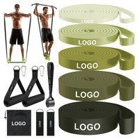 Bandas de Resistencia de Látex Verde Selva para Dominadas, Sprints, Flexiones, Entrenamiento de Fuerza, Ejercicio, Personalizables