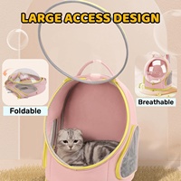 Sac à dos bulle Oxford pour chat, chien, lapin, avec fermeture éclair, approuvé par les compagnies aériennes, léger, respirant, portable, transparent, pour la randonnée