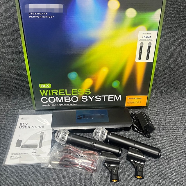 BLX288 Beta58A SM58 Dual Vocal Wireless System Professional PG58 for Live Performance and Stage Microphone Applications