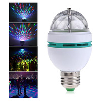 Boule lumineuse magique rotative à LED, lumière de scène E27, RGB, pour Ktv, Bar, Disco, fête DJ
