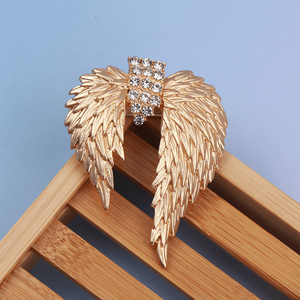 Broche Creativo y Sencillo con Pluma Dorada, <span class=keywords><strong>Pin</strong></span> Vintage de Alas de Ángel para Hombre y Mujer, Accesorio para Suéter - Product Image 2