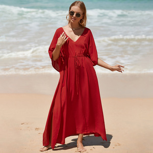 TW Beach Corde de <span class=keywords><strong>dessin</strong></span> à la taille Robe de <span class=keywords><strong>vacances</strong></span> Bikini de <span class=keywords><strong>plage</strong></span> pour femmes - Product Image 3