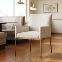 Marteau à main pieds en métal meubles de luxe chaise de salle à manger de luxe rustique moderne