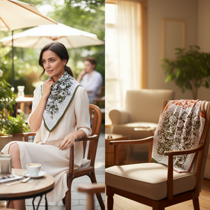 Foulard Quadrato 70x70cm in Poliestere con Motivo Floreale, Accessorio di Moda Multifunzionale - Product Image 2