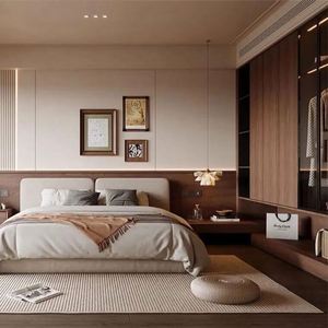 Juego de Muebles de Dormitorio de Estilo Moderno, Armario y Tocador Personalizados para Toda la Casa, Juego de Mesitas de Noche de Estilo Antiguo - Product Image 4