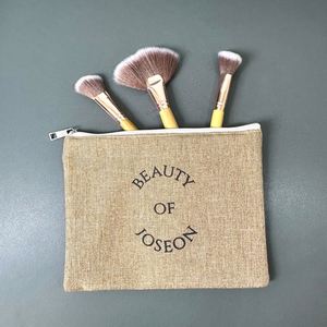 Promotional Eco Friendly Natural Cotton Zipper Pouch Reusable Make up Pouches Custom Printing Cosmetic <b>Bags</b> With Personal Logo - Product Image 3