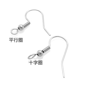 Crochets d'oreille en acier inoxydable en forme de bouche de poisson, apprêts pour boucles d'oreilles à ressort pour la fabrication de bijoux, hypoallergéniques, matériau 316 - Product Image 3