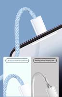 Cable Premium Xput de 2 Metros, Trenzado de Nailon, Tipo-C a Tipo-C, Carga Rápida 3A, Multifuncional para MacBook, iPad Pro