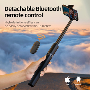 Hot Selling 64" Aluminum Upgraded Cell Phone Tripod Stand Selfie Stick Tripod with <strong>Remote</strong> <strong>Control</strong> 3-in-1 Travel Tripod - Product Image 2