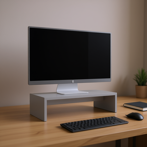 Supporto per Monitor Atacama Grigio Chiaro da 19 Pollici, Organizzatore da Scrivania per Configurazione Computer Casa e Ufficio - Product Image 2