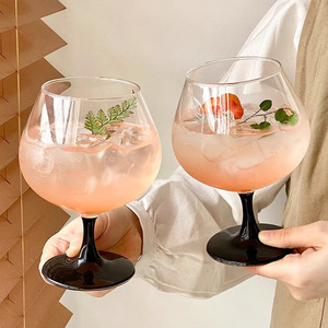 Verres noirs à brandy français gobelet à <span class=keywords><strong>vin</strong></span> <span class=keywords><strong>blanc</strong></span> court <span class=keywords><strong>vin</strong></span> rouge 700ml verre pour mariage - Product Image 2