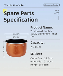 Autocuiseur 2L/3L/5L avec cuve intérieure en aluminium double face épaissie antiadhésive, pièce de rechange universelle pour usage domestique - Product Image 6