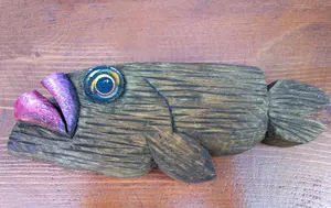 Pure Handmade Wooden Crafts A Cute Fish The Best Choice For Home Decoration