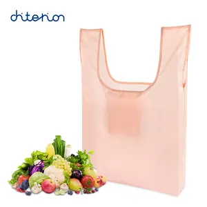 Chiterion Wholesale TB0127-2A Promotional Foldable Ecological Cartoon 70D Memory Nylon Eco Friendly Grocery Tote Shopping Bag