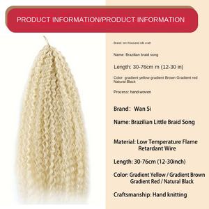 Estensioni per Capelli Stile Bohémien a Onda d'Acqua, Riccioli Piccoli in Rame, 10-28 Pollici, per Acconciature Fai-da-Te - Product Image 4