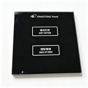 Panneau de porte d'hôtel personnalisé en usine, avec impression sérigraphiée, en verre PC PET adhésif, pour signalisation « Ne pas déranger », « Mise en état », « Nettoyer » - Product Image 2