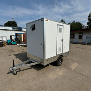 2-Kabinen Mobiler Toilettenanhänger Kommerzieller Tragbarer Sanitäranhänger mit Handwaschstation für Veranstaltungen, Outdoor- und Öffentliche Bereiche - Product Image 4