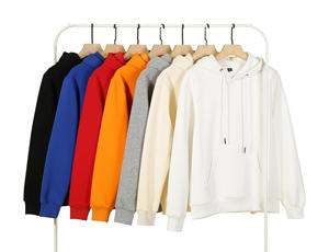 Sweat à capuche d'hiver tricoté doublé 500 g/m² 100 % coton double couche haute qualité streetwear logo personnalisé OEM coupe-vent lourd avec fermeture éclair - Product Image 3