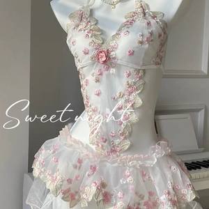 Mignonne fille uniforme Satin <span class=keywords><strong>Sexy</strong></span> chemise de nuit <span class=keywords><strong>costume</strong></span> brodé voile de mariée moelleux princesse jupe contrôle de la lumière niveau tissage non tissé - Product Image 5