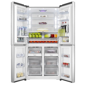 Refrigerador de cuatro puertas con congelador lateral y dispensador de hielo - Product Image 1