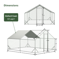 Cage à volailles en métal GESHIFENG, grande cage pour poulets, lapins, canards, pour l'extérieur