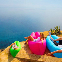 Canapé gonflable coloré portable d'extérieur siège de chaise de camping portable simple pliable à coussin d'air