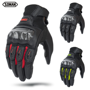 Guanti da <span class=keywords><strong>Moto</strong></span> SOMAN MG21 Traspiranti Antiurto con Copertura in Fibra di Carbonio e Vera Pelle di Pecora per <span class=keywords><strong>Moto</strong></span> Touring Tutte le Stagioni - Product Image 4