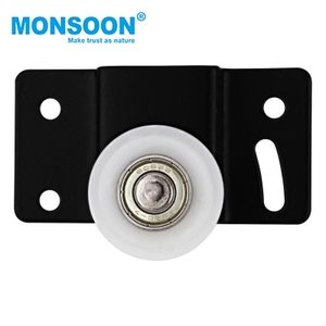 Rouleau de guidage <span class=keywords><strong>coulissant</strong></span> en nylon porte coulissante roues roulantes en métal bas de porte en verre porte coulissante rouleau supérieur - Product Image 5