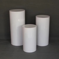 Support à gâteau cylindrique à base ronde en gros, support de présentation pour décoration de fête, décoration de mariage, table de dessert