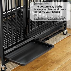 Katı desen <span class=keywords><strong>Metal</strong></span> kapalı evcil hayvan kafesi için orta büyük köpekler için Golden Retriever Toilet çoban ile küçük köpek tuvalet yan - Product Image 4