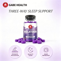 Gummies de mélatonine Gabe Health OEM ODM pour le soutien du sommeil, la relaxation et un sommeil de qualité – Complément alimentaire, 60 unités, végétalien, sans OGM
