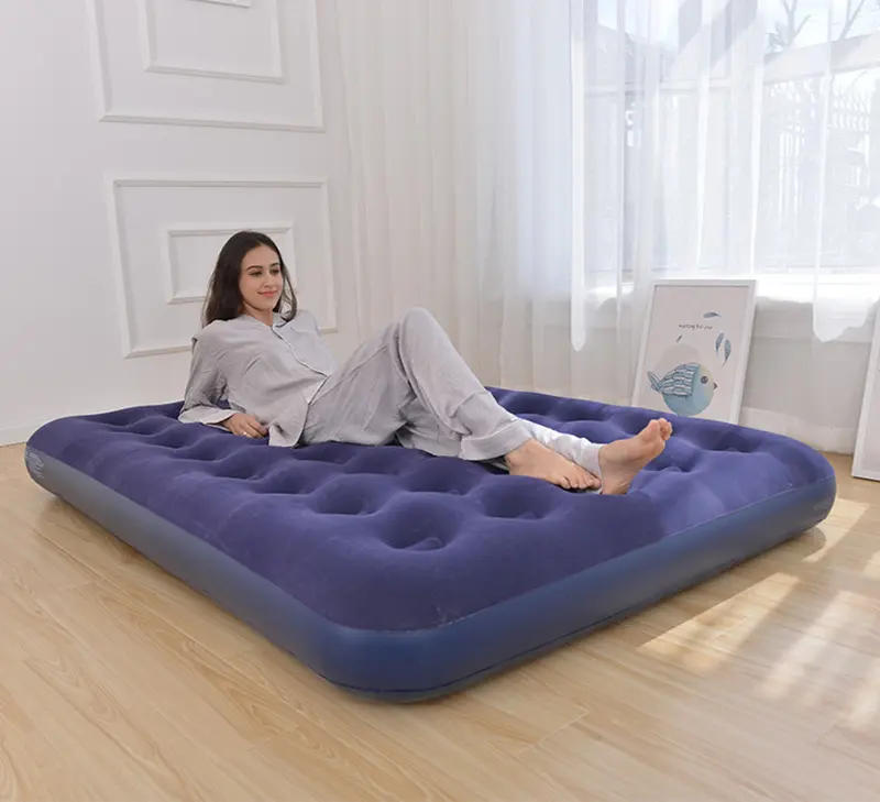 Matelas gonflable pour personne seule pause déjeuner rez-de-chaussée épaissi coussin d'air domestique lit double pliant pour sieste et camping