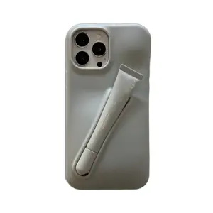 2024 Fashion Silicone Mobile Phone Case Cover For Iphone 15 14 13 Pro Max With Unique Holder Feature To Keeps Your Lip On Hand