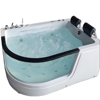 Baignoire Spa Intérieure en Acrylique Moderne, Hydrothérapie à Jets avec 10 Buses et Fonctions de Massage pour Hôtels et Salles de Bain