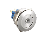 Interrupteur à bouton métallique HABOO 30 mm, 12 V 24 V, éclairage LED, bouton poussoir momentané à verrouillage, étanche IP65