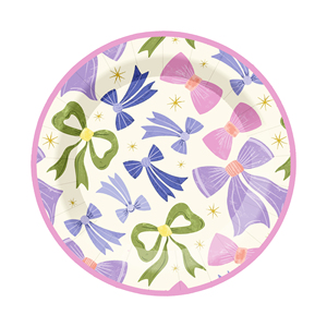 DAMAI Sweet Birthday Party Tableware Supplies Bowknot Disposable Paper Plate Napkins Cup Cake Toppers Tablecloth <b>Banner</b> - Product Image 4